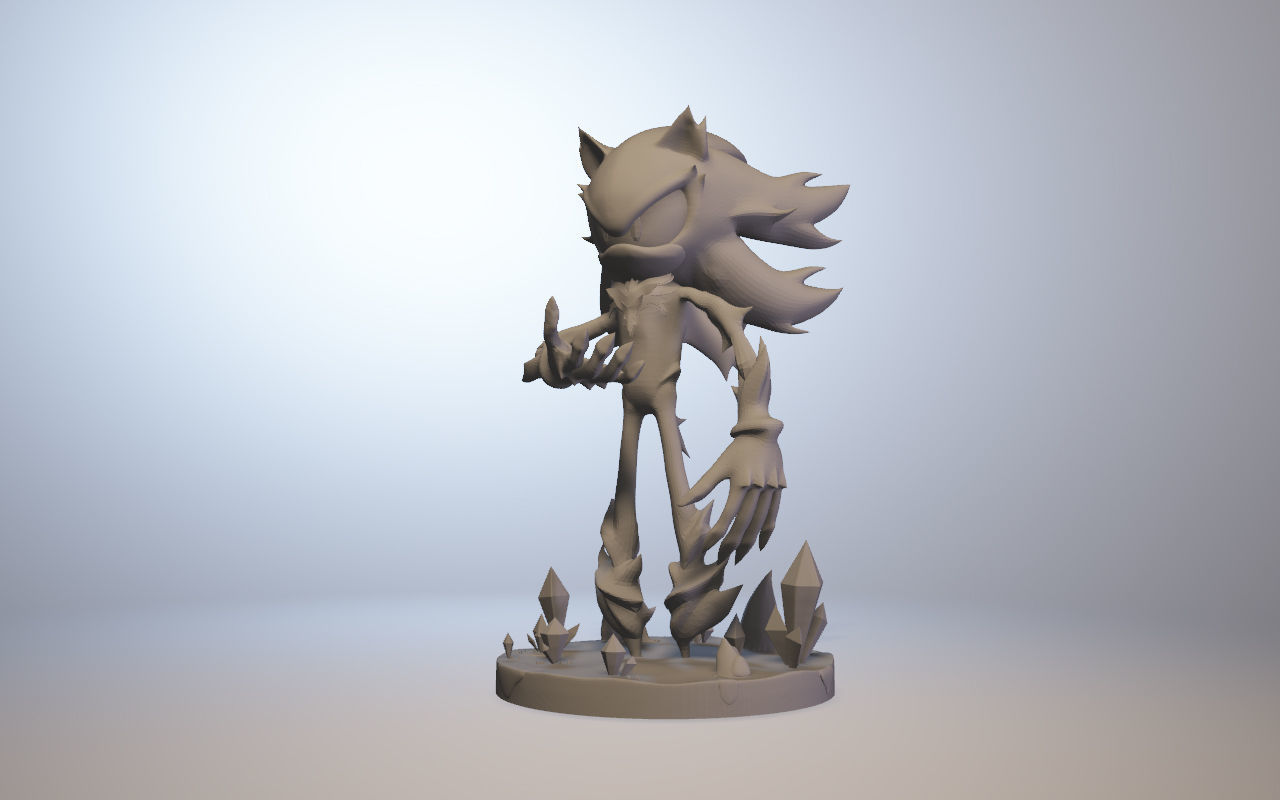 Mephiles the Dark Sonic X 3D print model_1