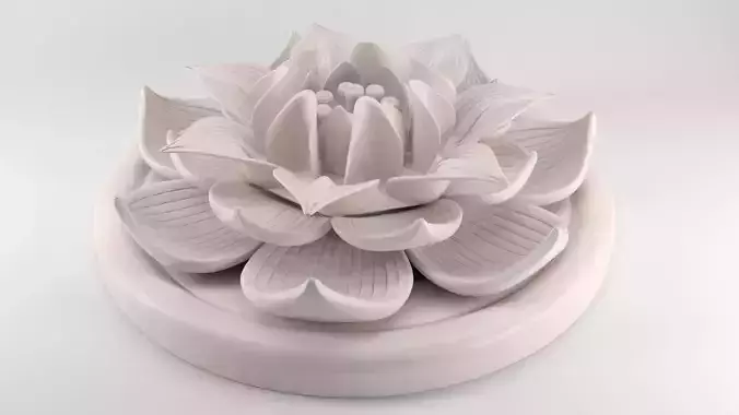 Lotus Flower figurine 3D print model