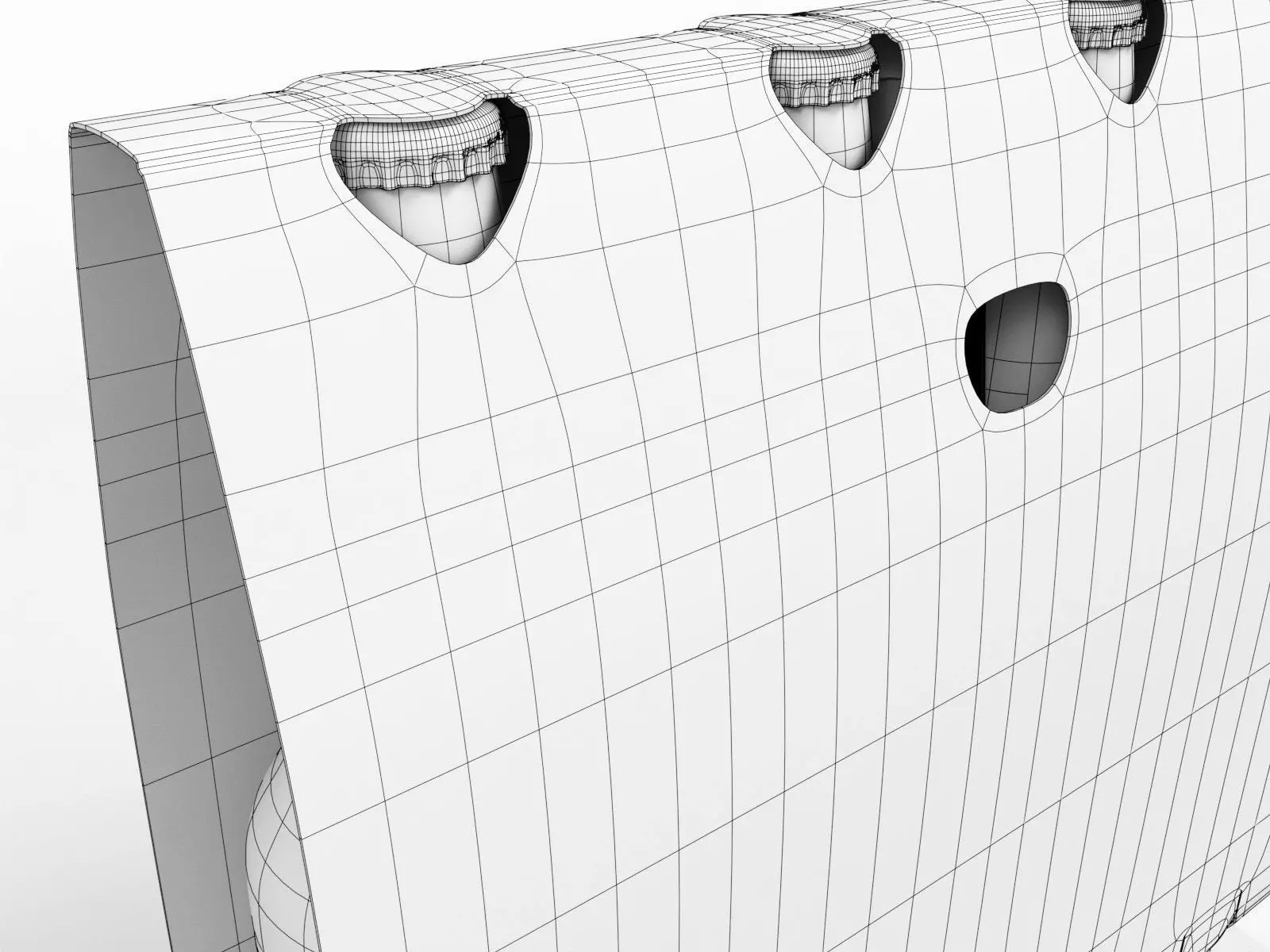 4 pack of 330ml bottles in a thin sleeve 3D model_7