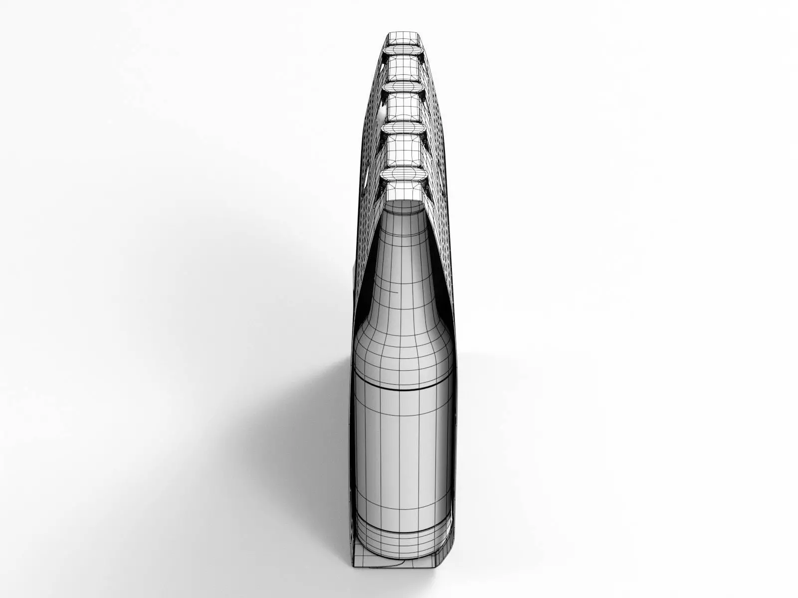 4 pack of 330ml bottles in a thin sleeve 3D model_5