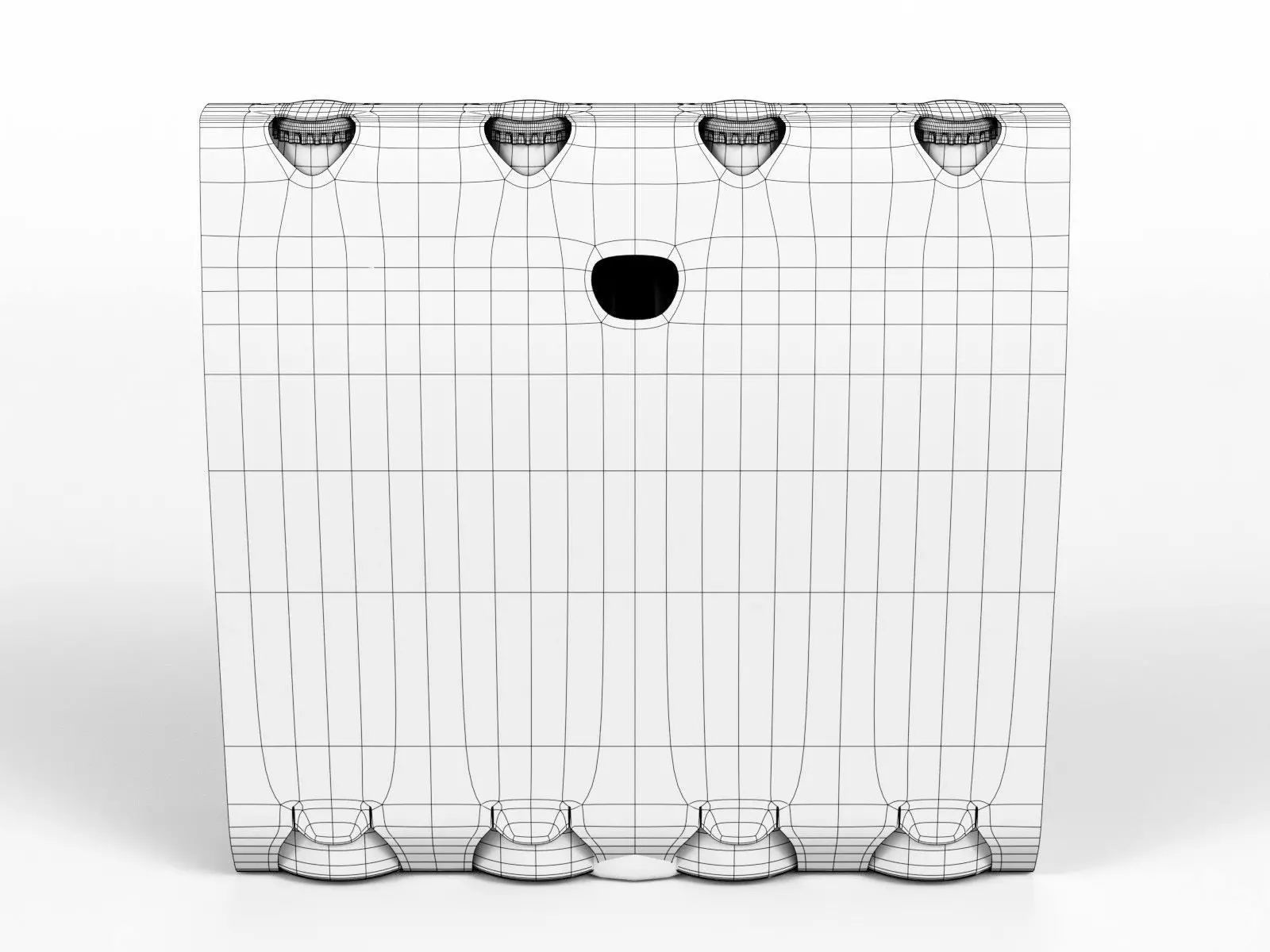 4 pack of 330ml bottles in a thin sleeve 3D model_3