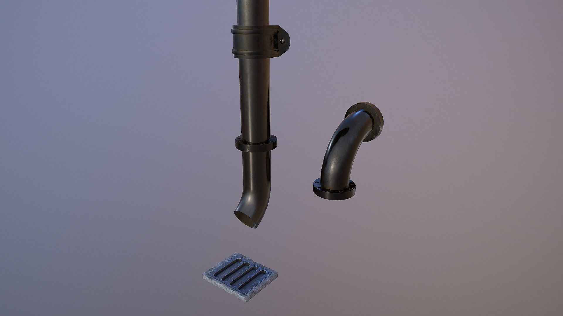 Drain Pipe Collection - 4K PBR Game Ready Low-poly 3D model_1