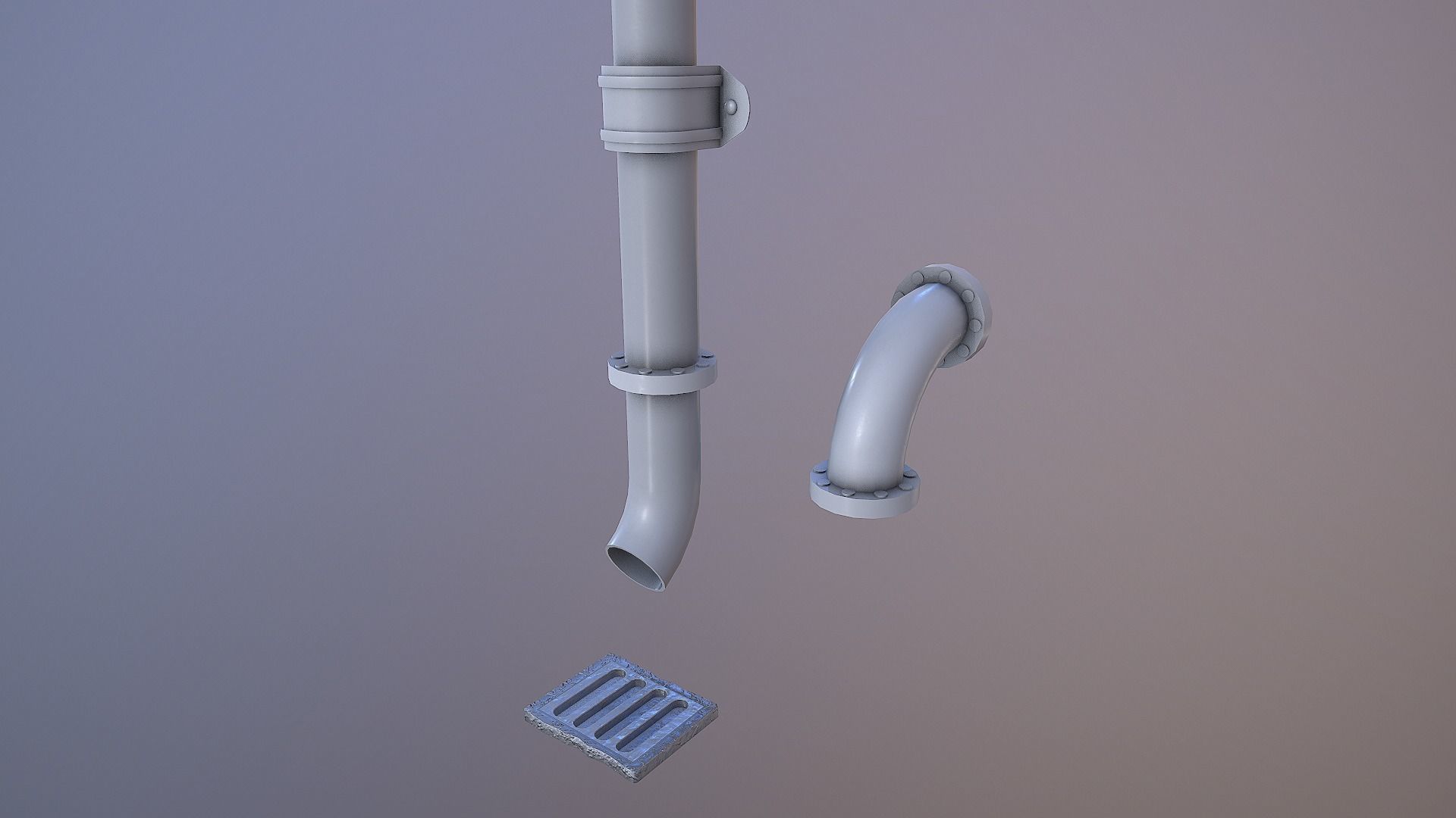 Drain Pipe Collection - 4K PBR Game Ready Low-poly 3D model_3