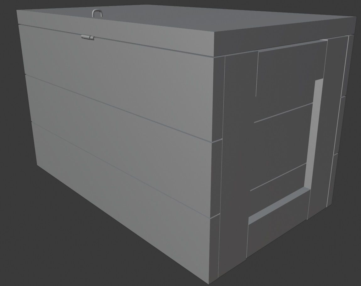 Wooden ammunition box - Game-Ready Low-poly 3D model_2