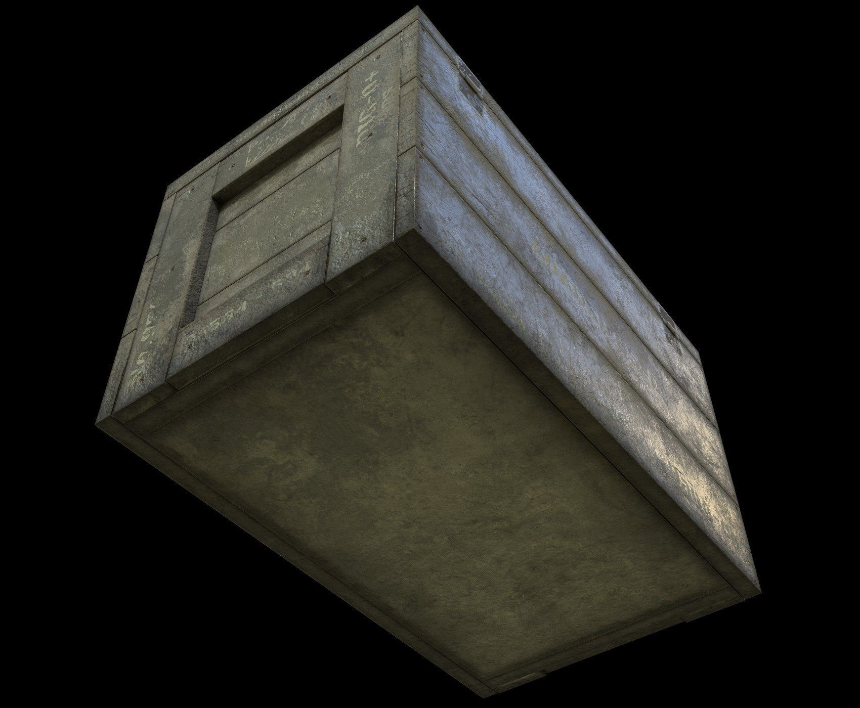 Wooden ammunition box - Game-Ready Low-poly 3D model_7