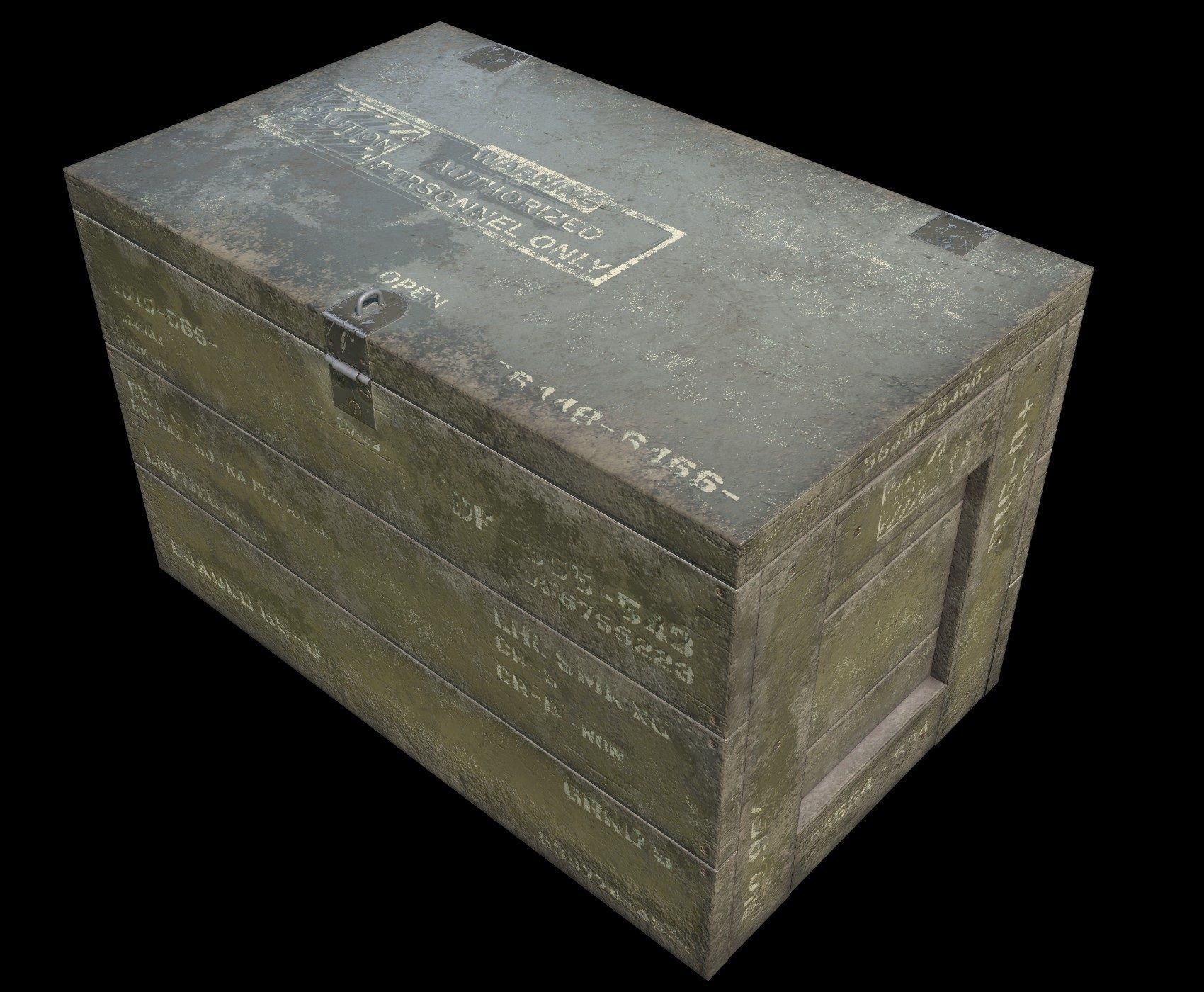 Wooden ammunition box - Game-Ready Low-poly 3D model_4
