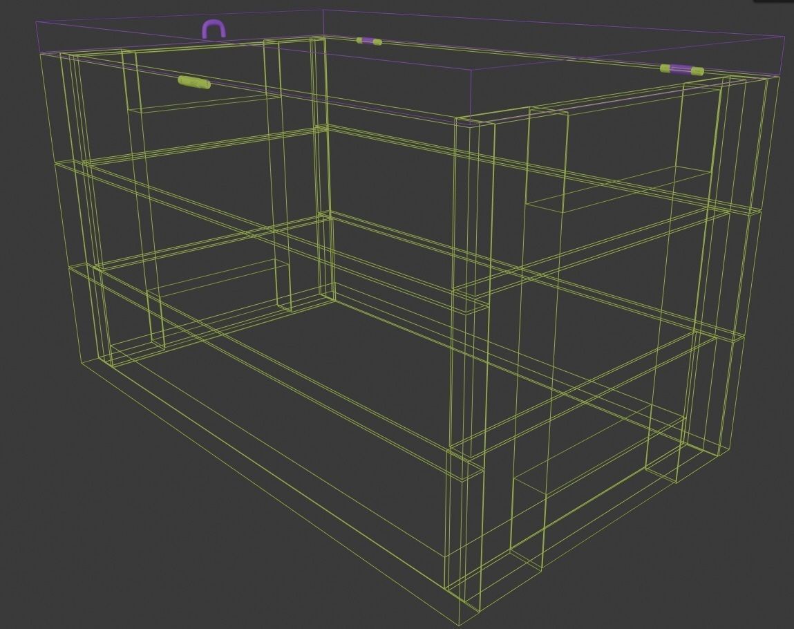 Wooden ammunition box - Game-Ready Low-poly 3D model_1