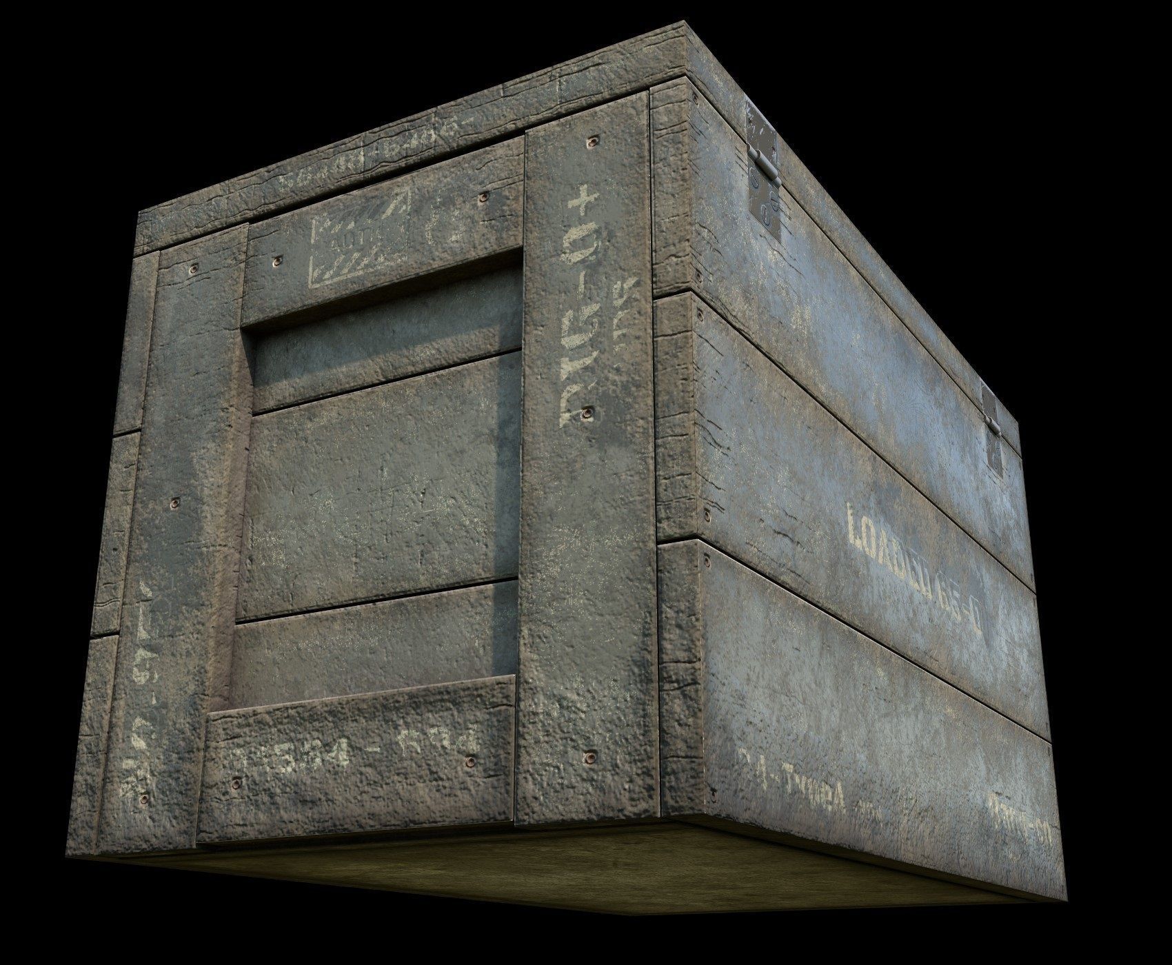 Wooden ammunition box - Game-Ready Low-poly 3D model_5