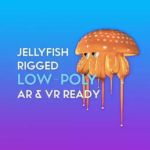 3D Cartoon Jellyfish 