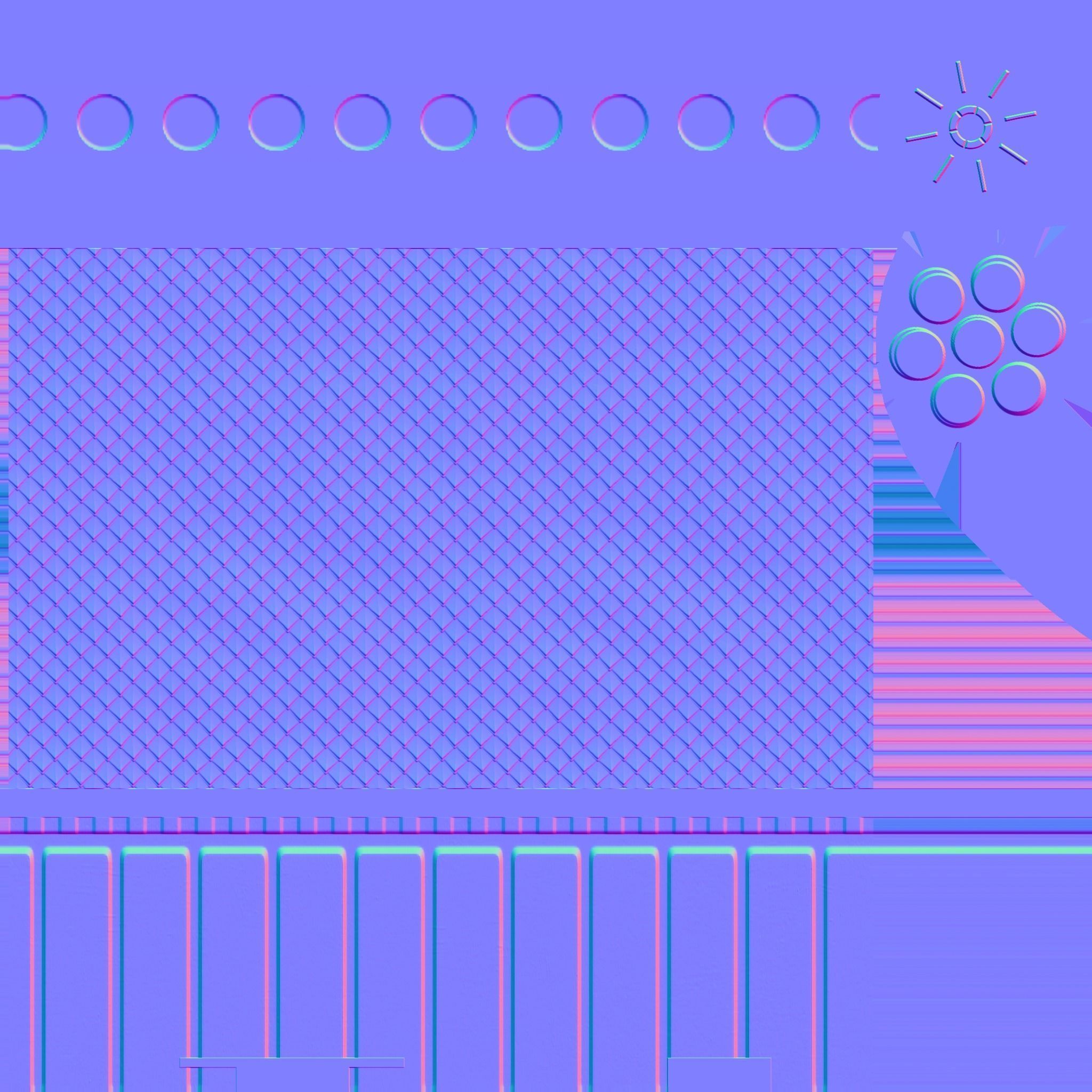 Red Aluminum Led Torch Low Poly Game Ready PBR Low-poly 3D model_17