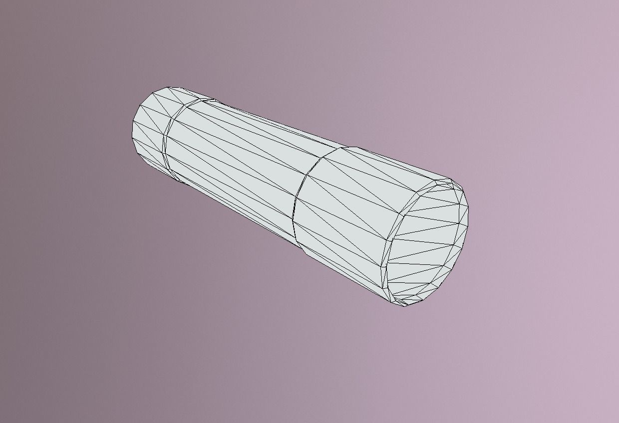 Red Aluminum Led Torch Low Poly Game Ready PBR Low-poly 3D model_6