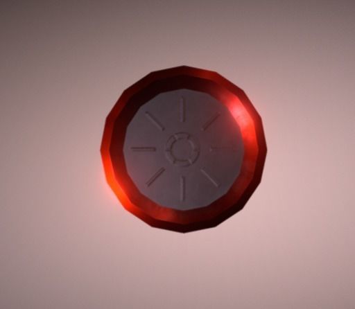 Red Aluminum Led Torch Low Poly Game Ready PBR Low-poly 3D model_7