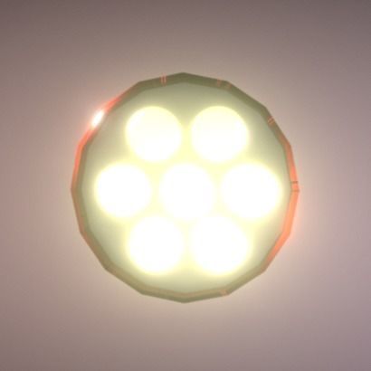 Red Aluminum Led Torch Low Poly Game Ready PBR Low-poly 3D model_8