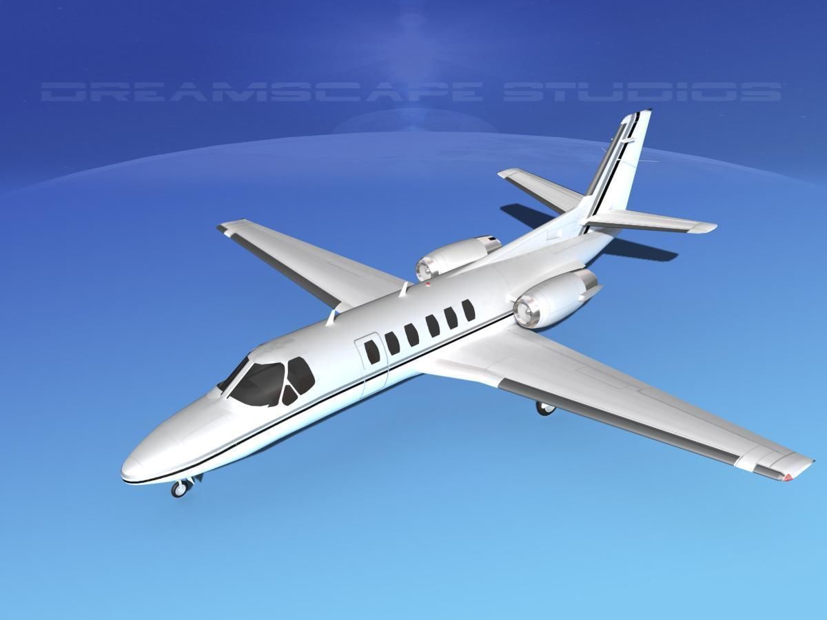 Cessna C550 Citation II V04 3D model_10