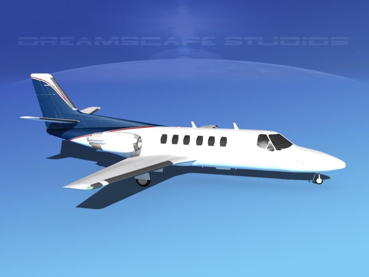 Cessna C550 Citation II V12 3D model_3
