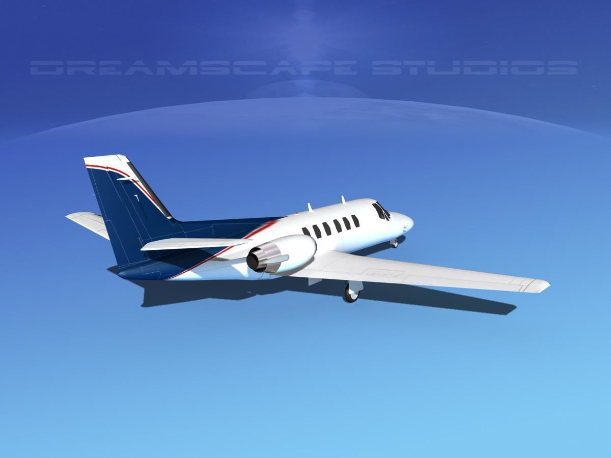 Cessna C550 Citation II V12 3D model_5