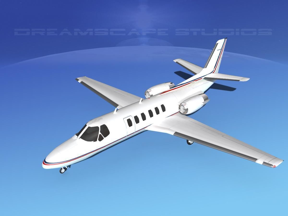 Cessna C550 Citation II V14 3D model_10