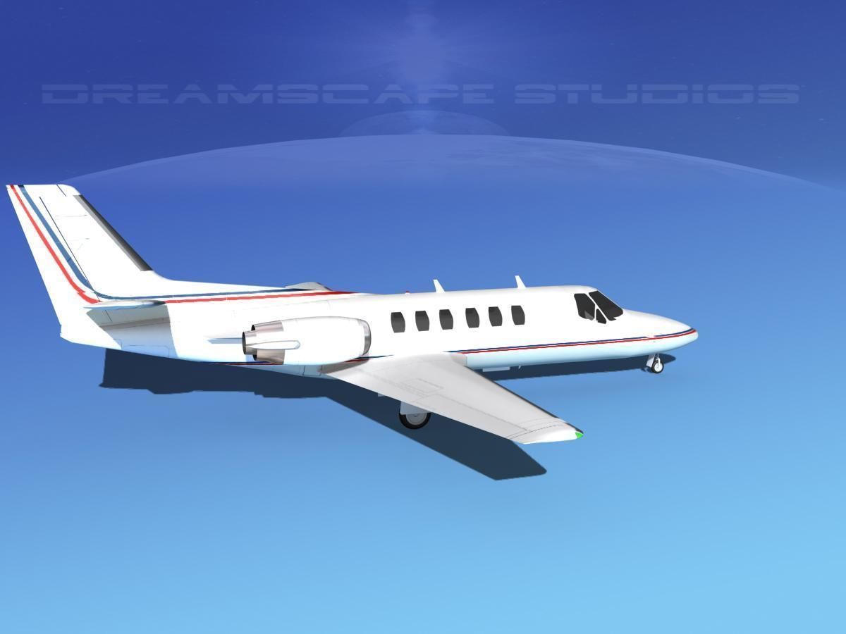 Cessna C550 Citation II V14 3D model_4