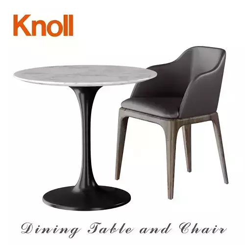 Dining Table and Chair Low-poly 3D model