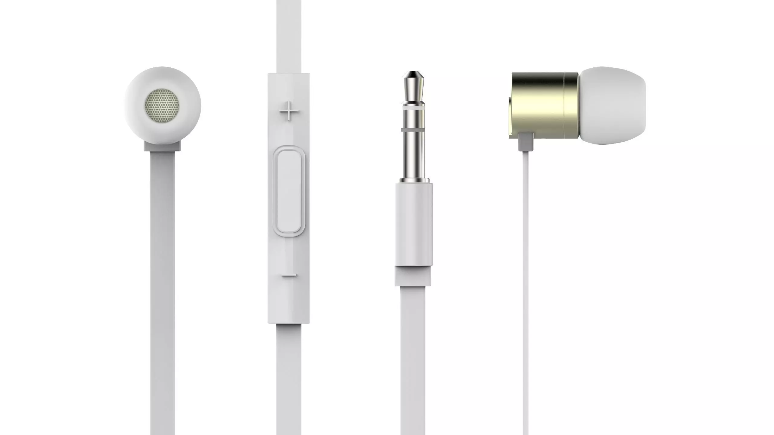 Earphones with microphone Free 3D model