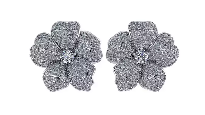 NN003 diamond flower brooch