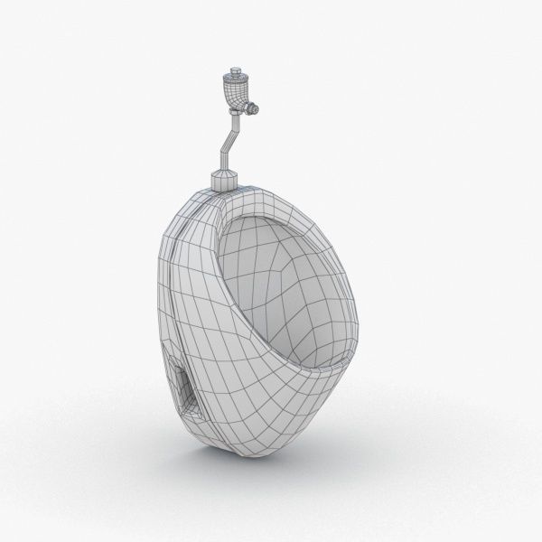 1619 - Urinal Low-poly 3D model_2