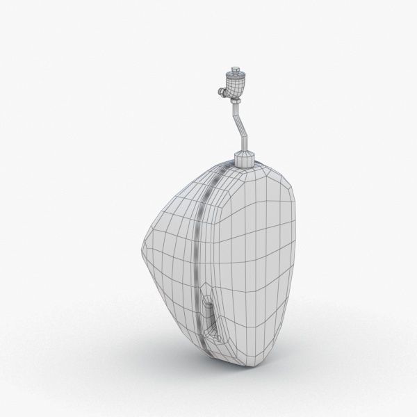 1619 - Urinal Low-poly 3D model_3