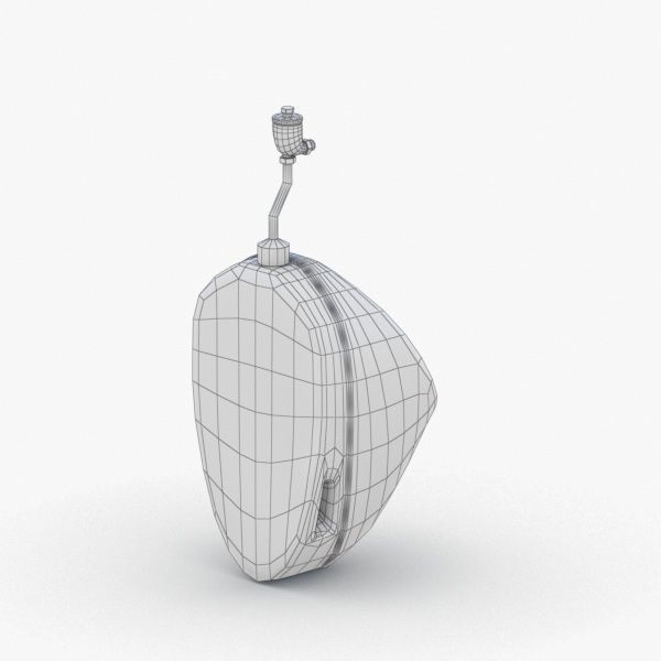 1619 - Urinal Low-poly 3D model_4