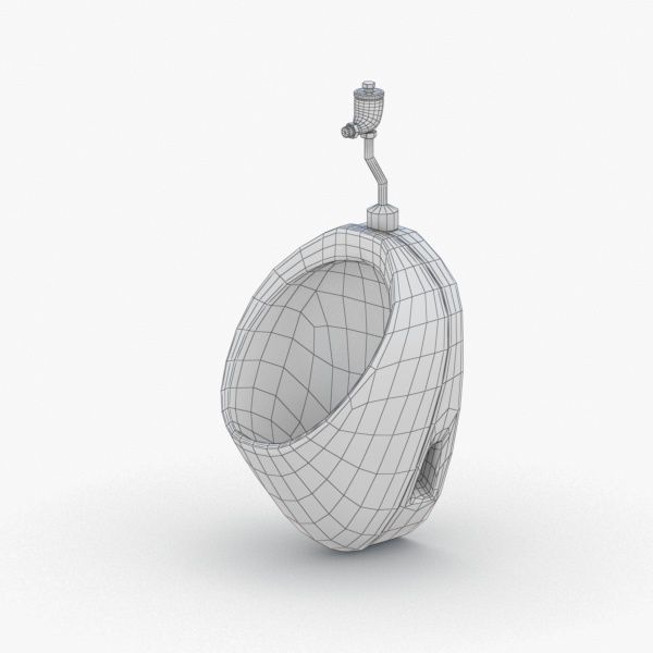 1619 - Urinal Low-poly 3D model_1