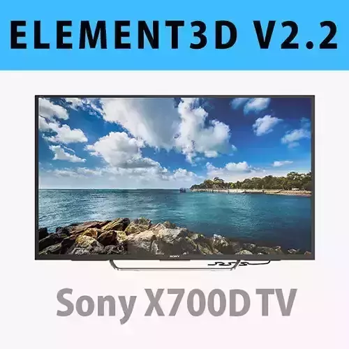 E3D - Sony TV X700D model 3D model