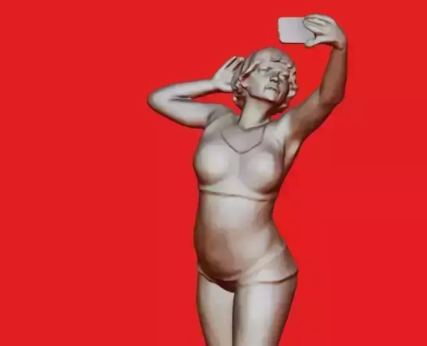 Selfie woman in bikini