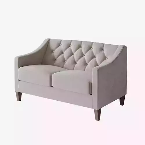 Cleo Tufted Loveseat 3D model