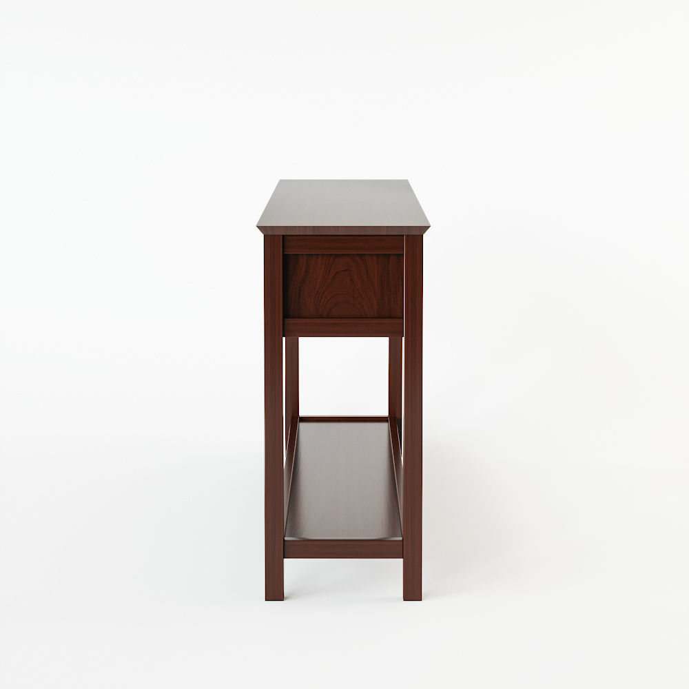 Wooden Console Table 3D model_2