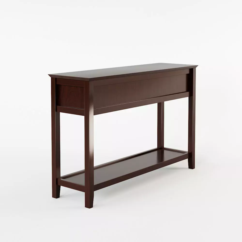 Wooden Console Table 3D model_0