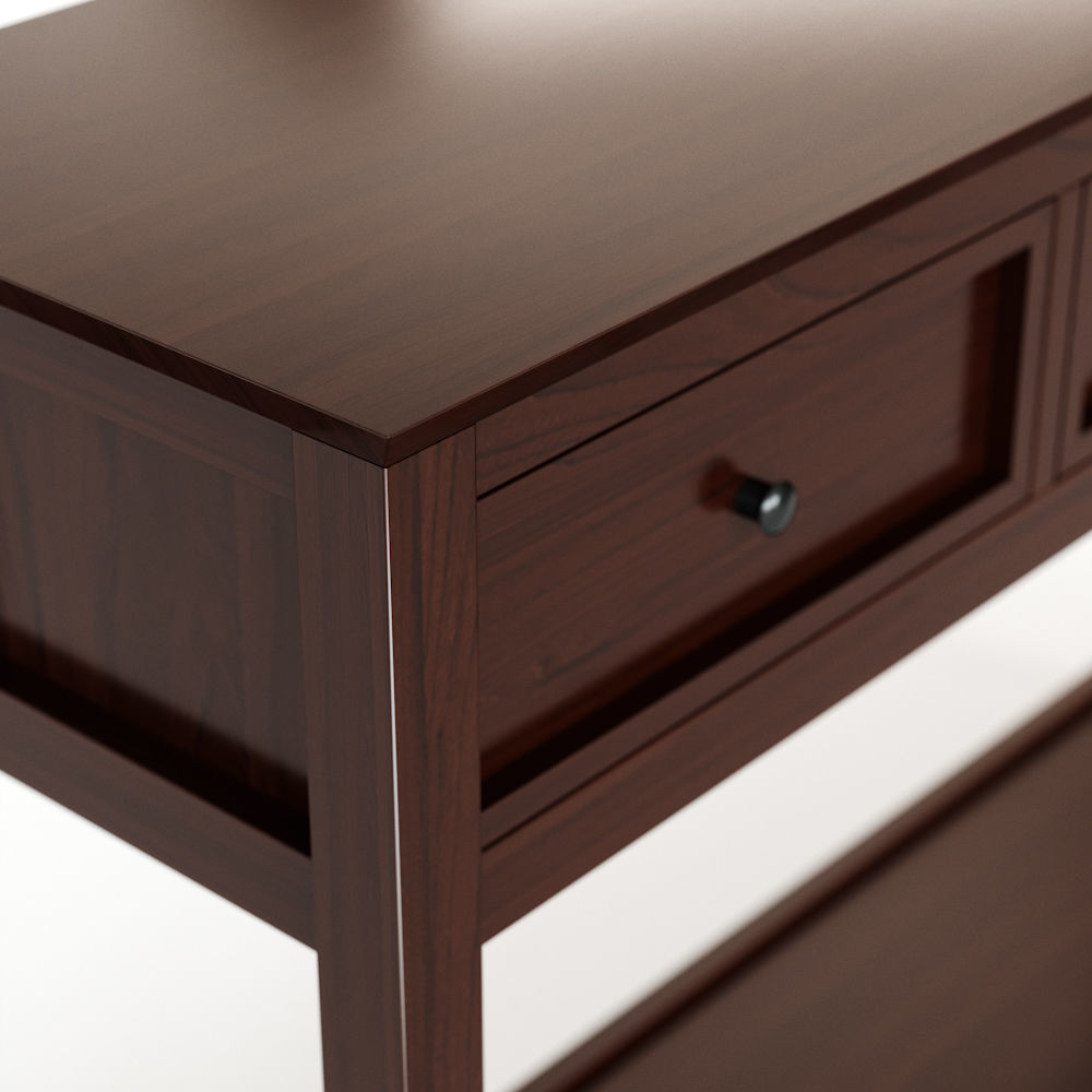 Wooden Console Table 3D model_3