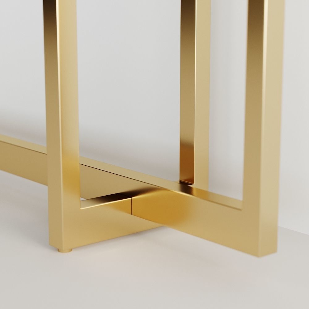 Modern Mirror Console 3D model_2