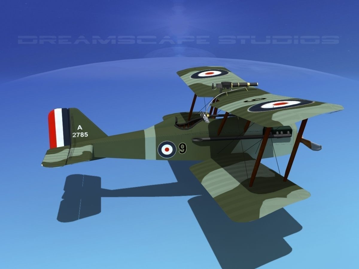 RAF SE-5A Fighter V11 3D model_4