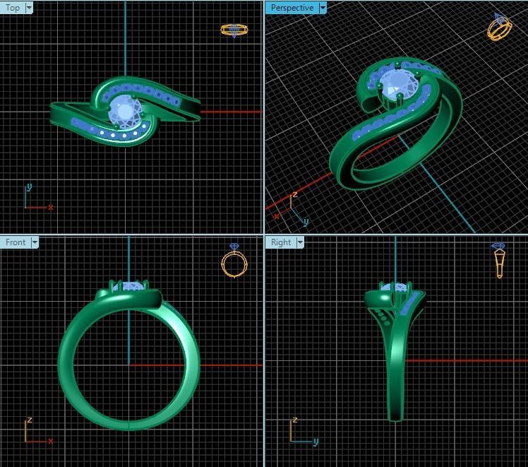 Ring T00791 3D print model_2