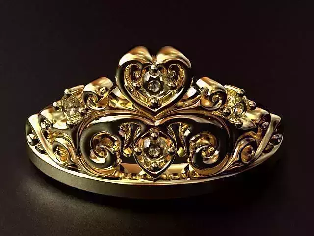 Heart Crown Diamond Ring