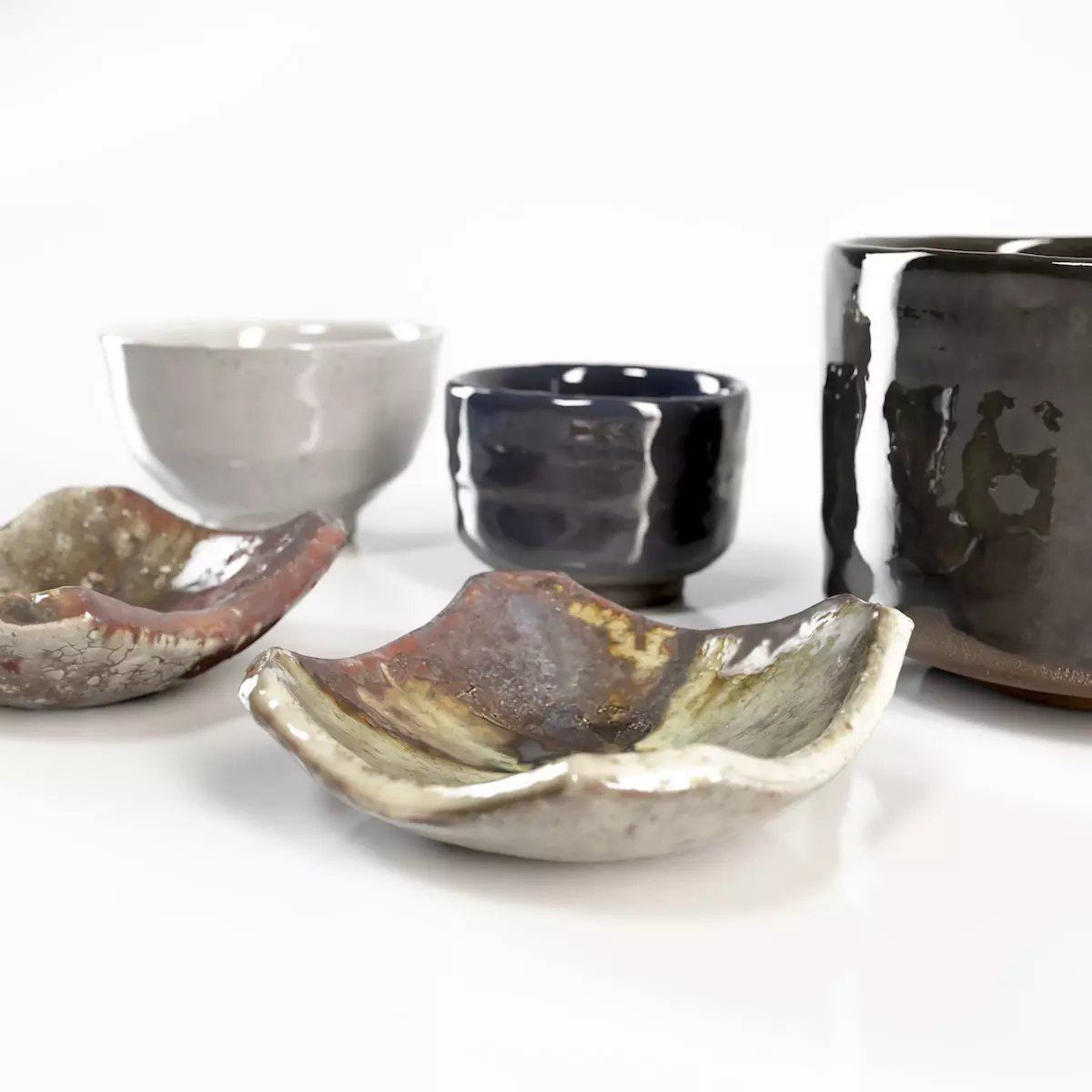 Japanese Tableware Set Low-poly 3D model_0