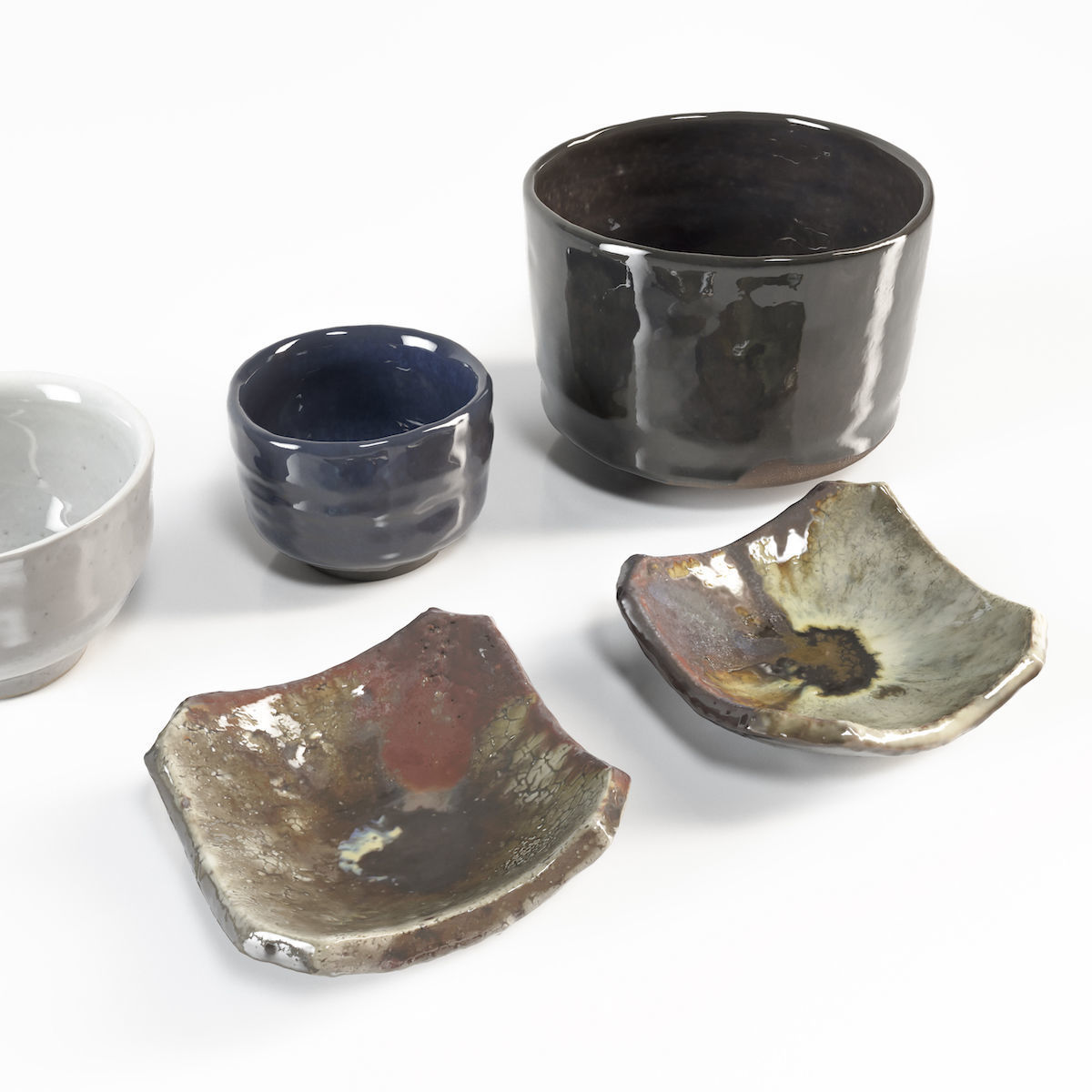 Japanese Tableware Set Low-poly 3D model_3