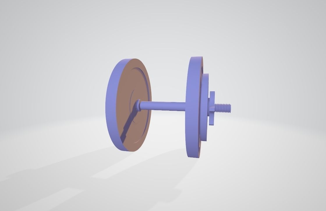 Adjustable Dumbbell - 16 Kg - Gym Equipment Low-poly 3D model_8
