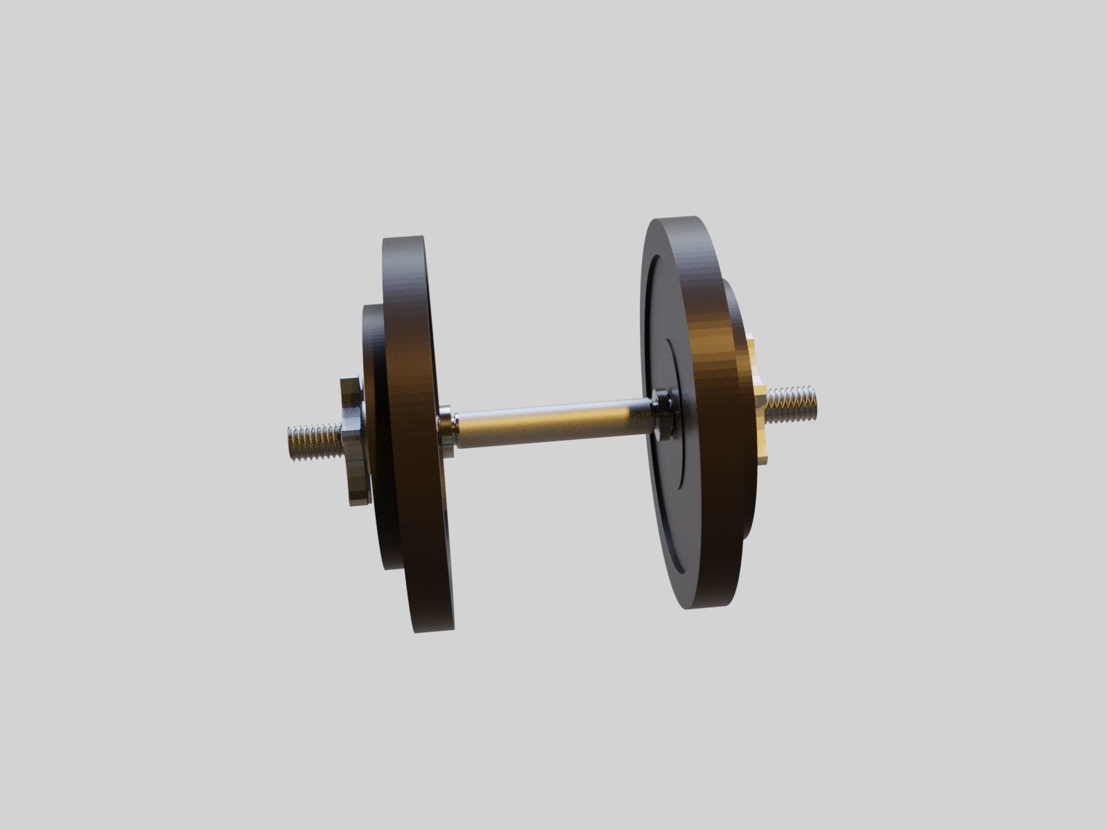 Adjustable Dumbbell - 16 Kg - Gym Equipment Low-poly 3D model_6