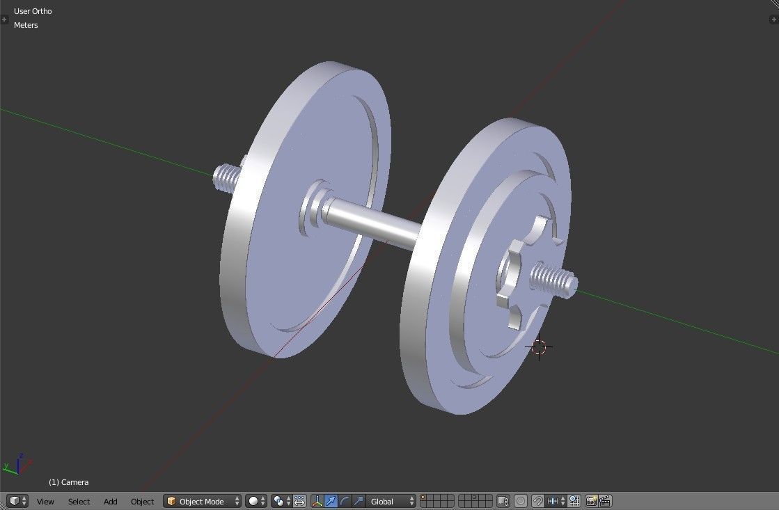 Adjustable Dumbbell - 16 Kg - Gym Equipment Low-poly 3D model_11