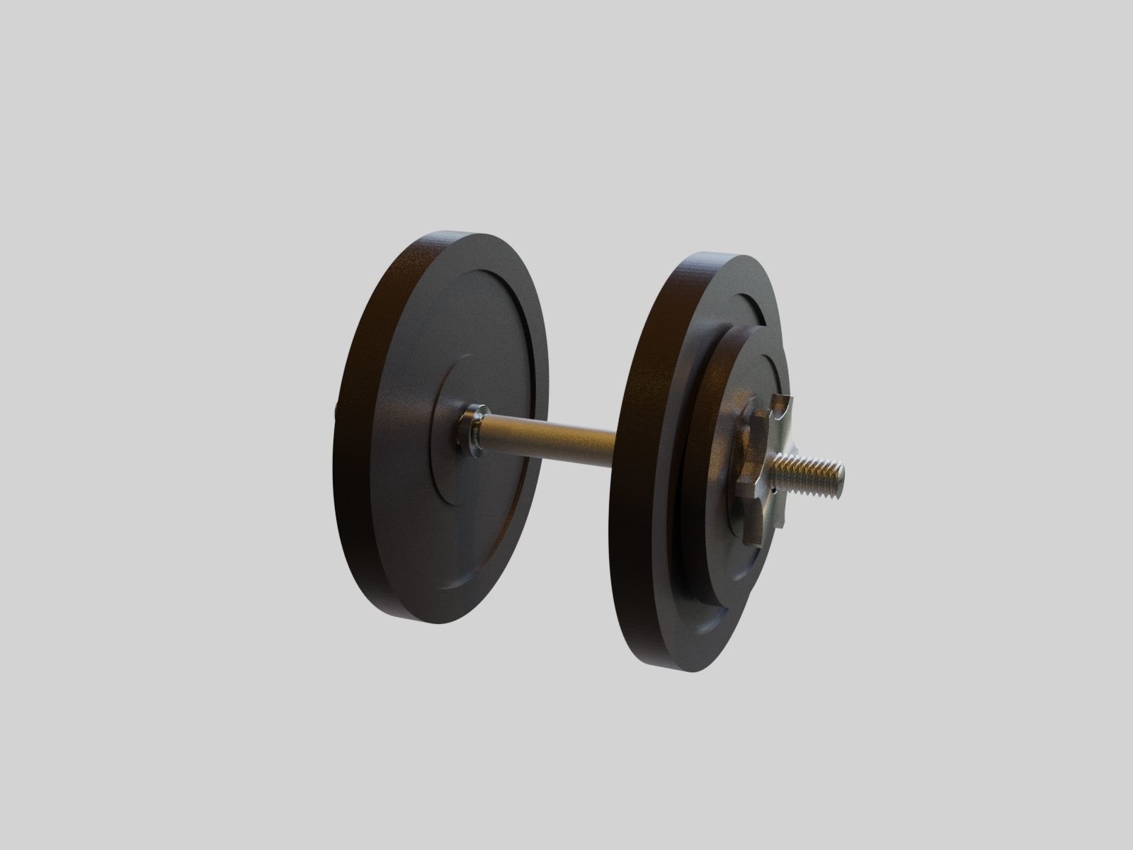 Adjustable Dumbbell - 16 Kg - Gym Equipment Low-poly 3D model_4