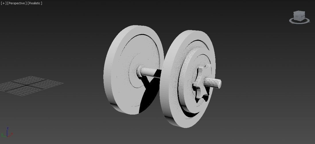Adjustable Dumbbell - 16 Kg - Gym Equipment Low-poly 3D model_17