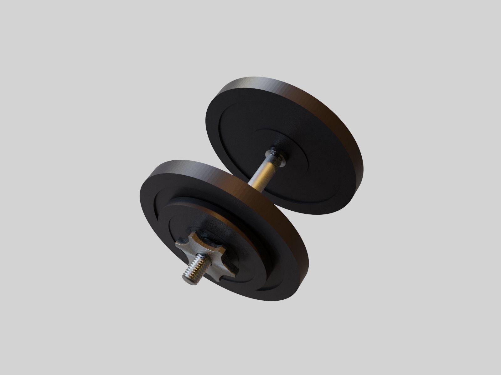 Adjustable Dumbbell - 16 Kg - Gym Equipment Low-poly 3D model_5