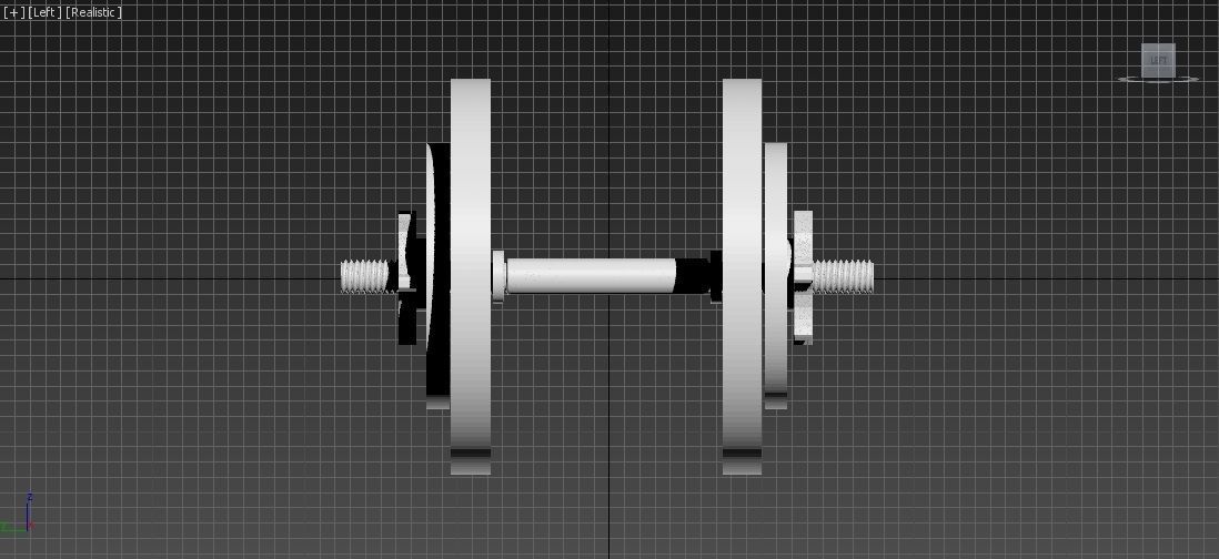Adjustable Dumbbell - 16 Kg - Gym Equipment Low-poly 3D model_27