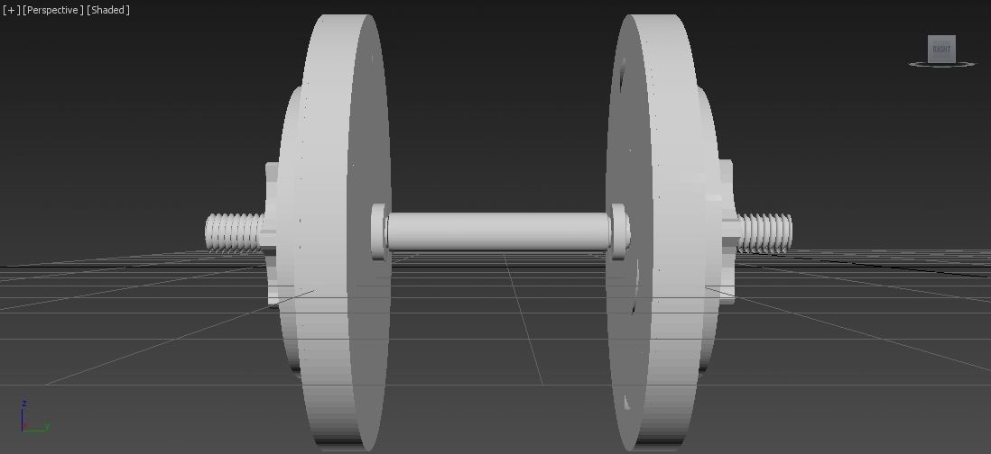 Adjustable Dumbbell - 16 Kg - Gym Equipment Low-poly 3D model_19
