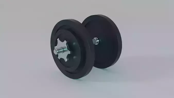 Adjustable Dumbbell - 16 Kg - Gym Equipment Low-poly 3D model